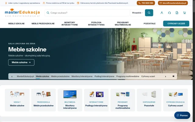 MasterEdukacja - e-commerce B2B dla sektora oświaty - zrzut ekranu realizacji